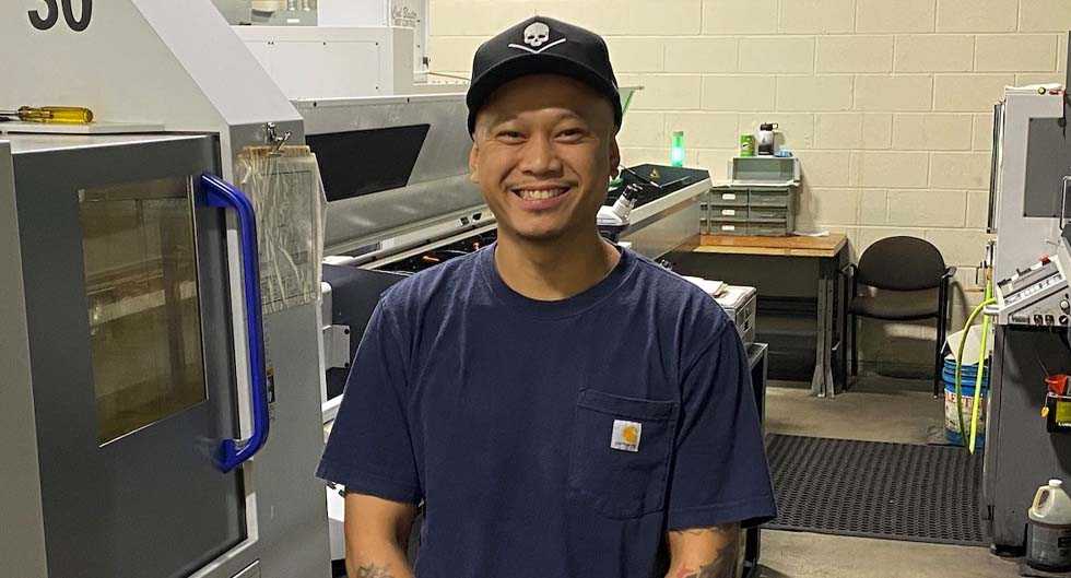 Bergeron Machine Shop Lead Bory Vuth Becomes Compass Precision Employee of the Month for August (August 1, 2023)